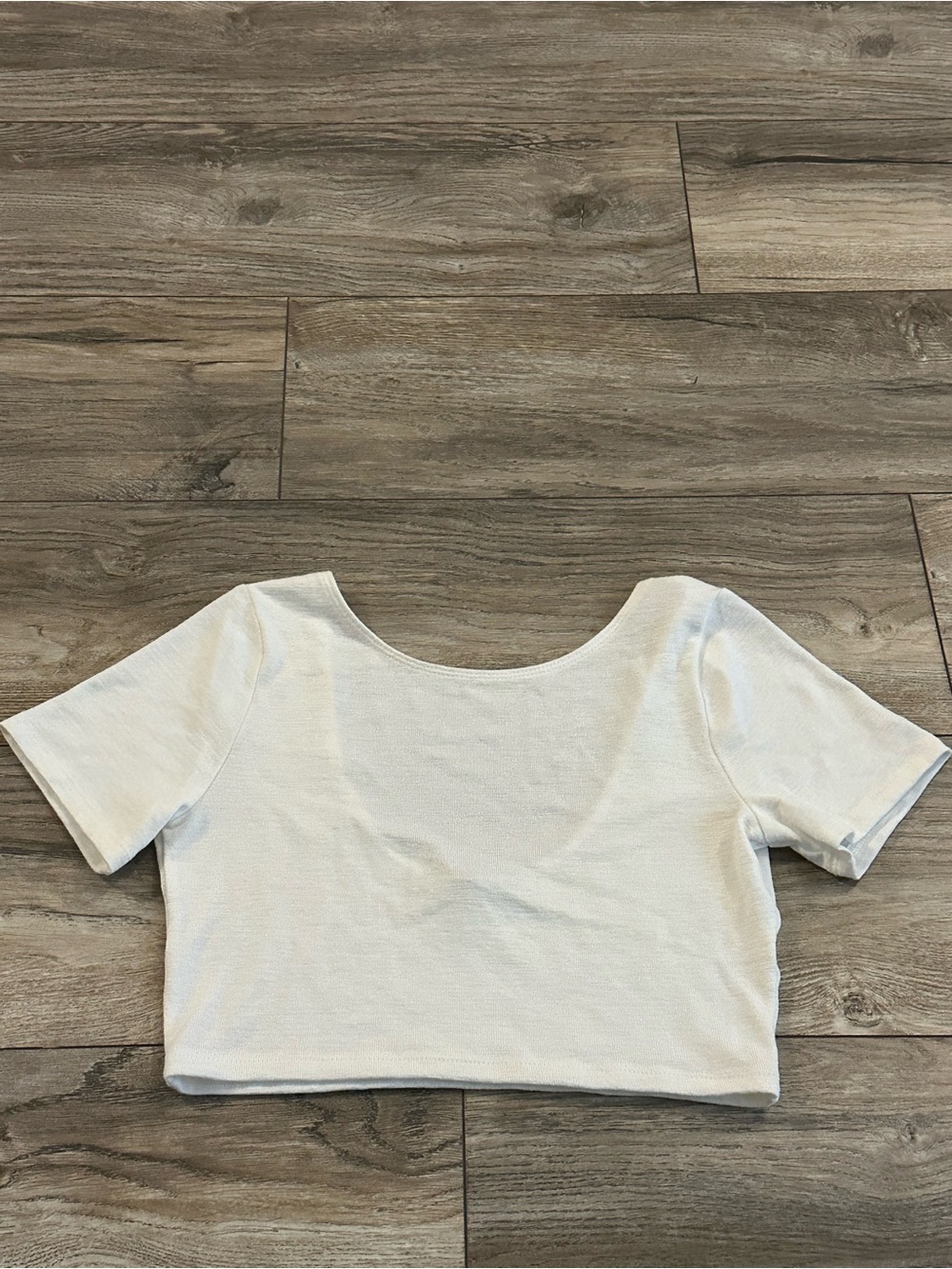 Wilfred White Crop Top with Scoop Back
